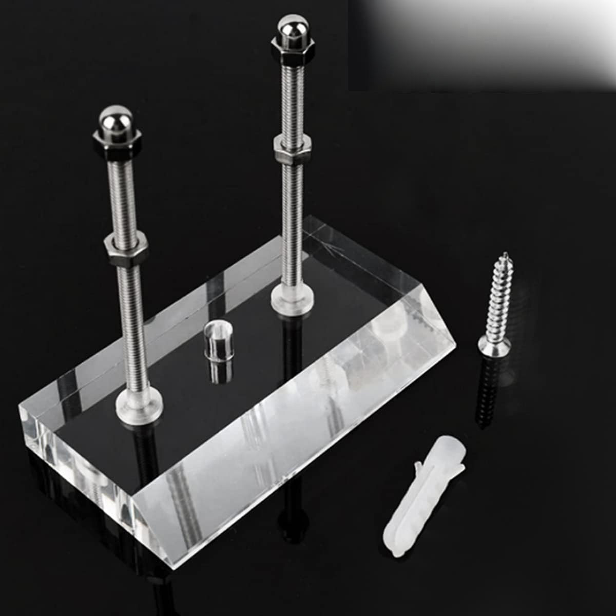 2Pc Skateboard Wall Mount Hanger Longboard Deck Display Stand Transparent Acrylic Indoor Floating Skateboard Storage Holder Rack