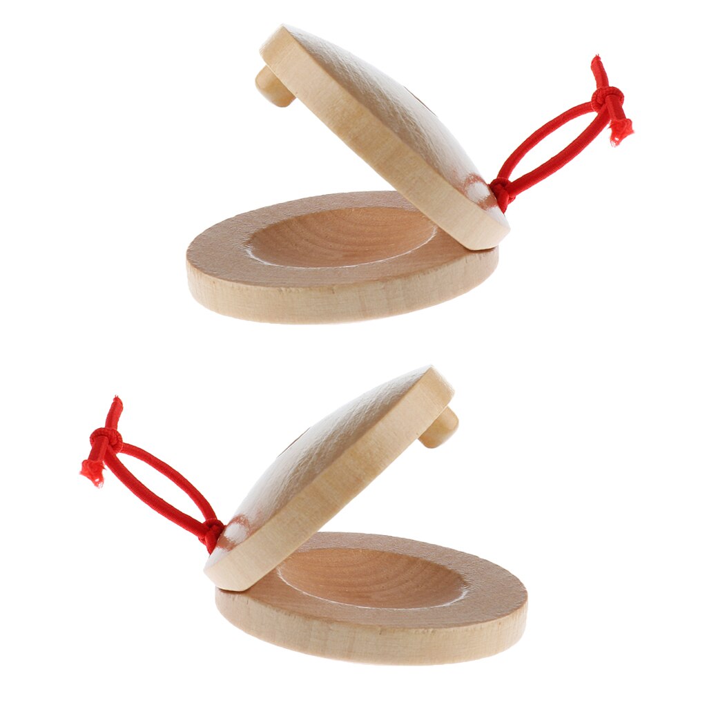 Une paire de castagnettes en bois percussions en bois Instrument de musique de Flamenco