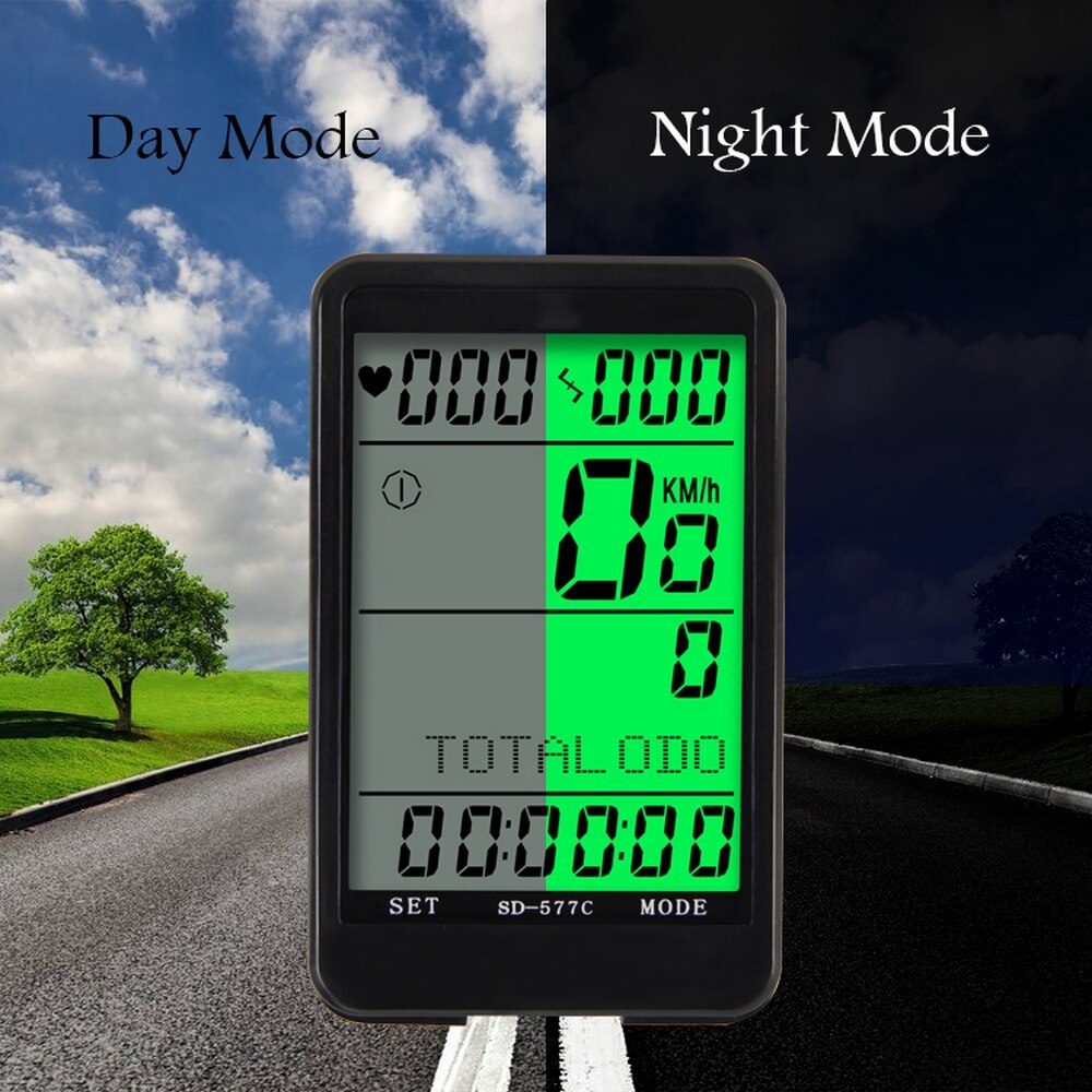SD-577C Wireless Bike Speedometer Heart Rate Caden... – Grandado