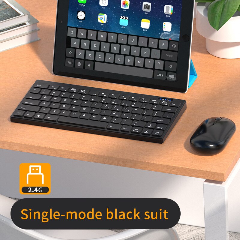 78-Key Wireless Keyboard Muis Set Oplaadbare 2.4G Draadloze Toetsenbord Mute Kantoor Mini Toetsenbord Muis Voor Laptop Desktop pc: keyboard and mouseb