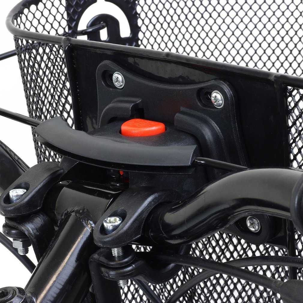 Bicicleta de metal malha cesta mtb mountain bike cesta liberação rápida alça ciclismo frente cesta dobrável