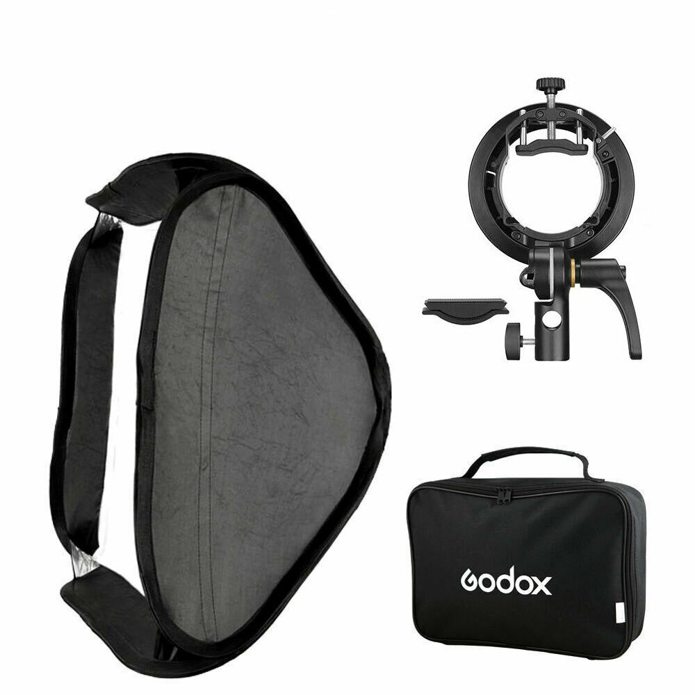 Jintu 60 x 60cm godox sfuv 6060 pro 2 in 1 fotostudio-kit softbox +s2- typ blitz speedlite-halterung fr  ad200 pro  tt350 v860 ⅱ  ad400 pro