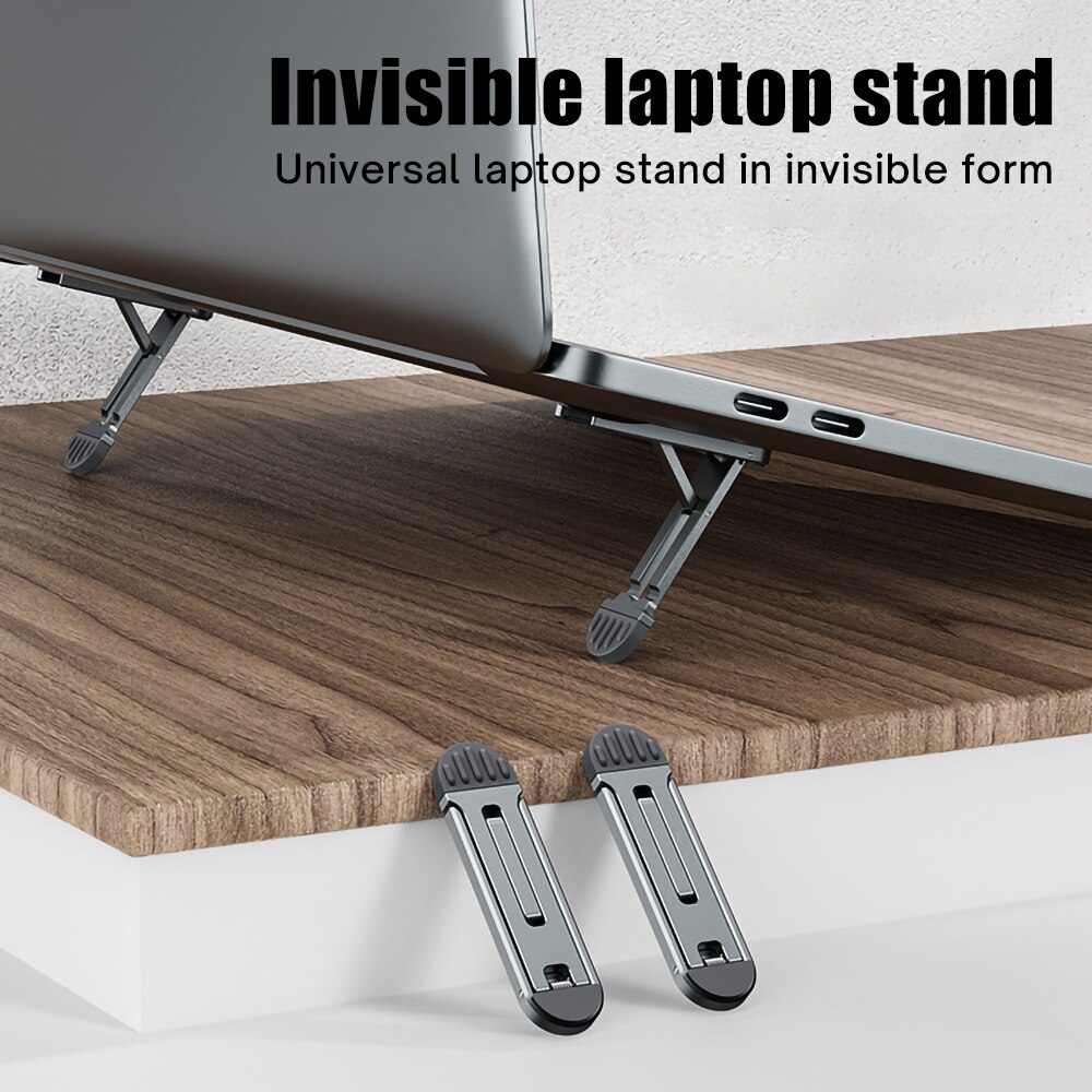 Inc Legierung Kreative Universal Tragbare Laptop Stehen Für Apple MacBook Air/Pro MateBook RedmiBook Huawei Z Unsichtbare Laptop Halter