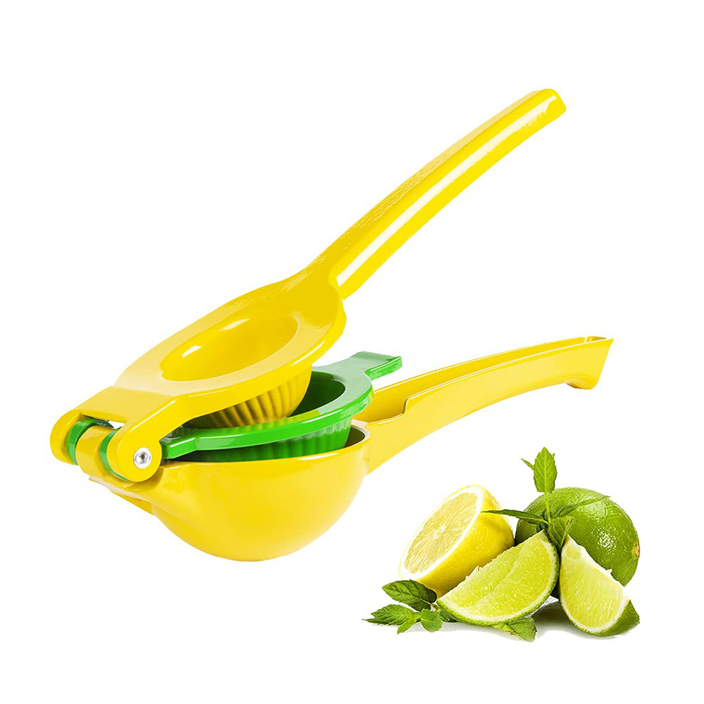 1 Pc Citroenpers 2 In 1 Verse Oranje Citrus Limoen Verse Fruitpers Druk Metalen Handpers Extractor Draagbare handmatige Juicer