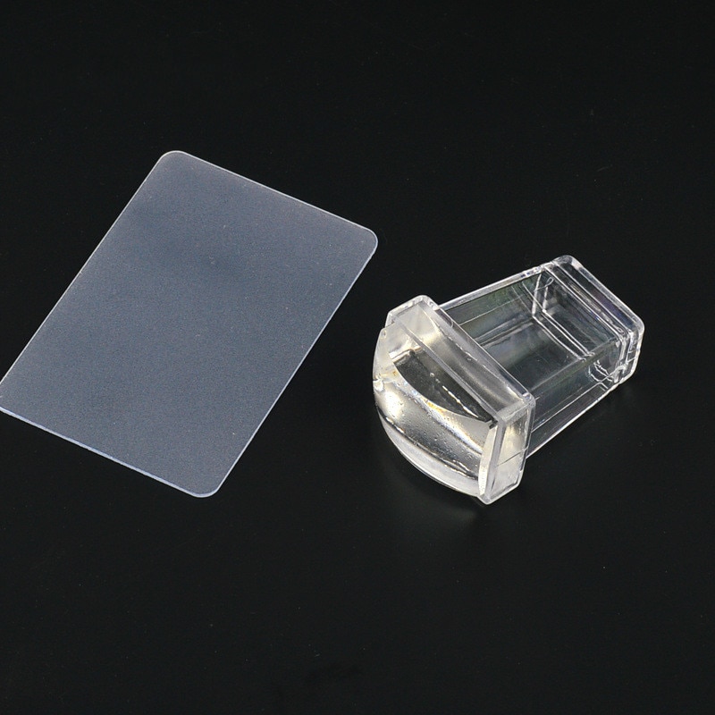Silikon nagelstämpel skrapa set metalliskt handtag nail art stämpel för stämpling polish tryck manikyr bildplatta verktyg: 10