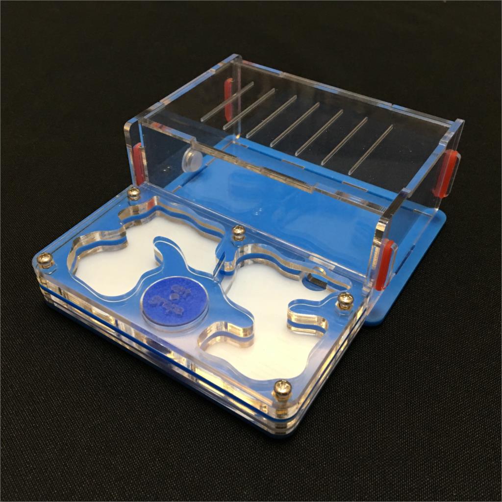 Modelo de avião da série da formiga da formiga do tamanho m com ninho da formiga da área de alimentação, acrílico da fazenda da formiga, inseto antvila pet itens para formigas domésticas: blue