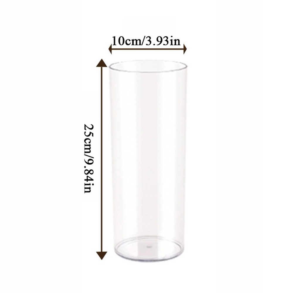 Acrylic Clear Cylinder Flower Vase Unbreakable Hurricane Tall Large Plastic Vases for Wedding Centerpieces Hydroponic Decor: Yellow