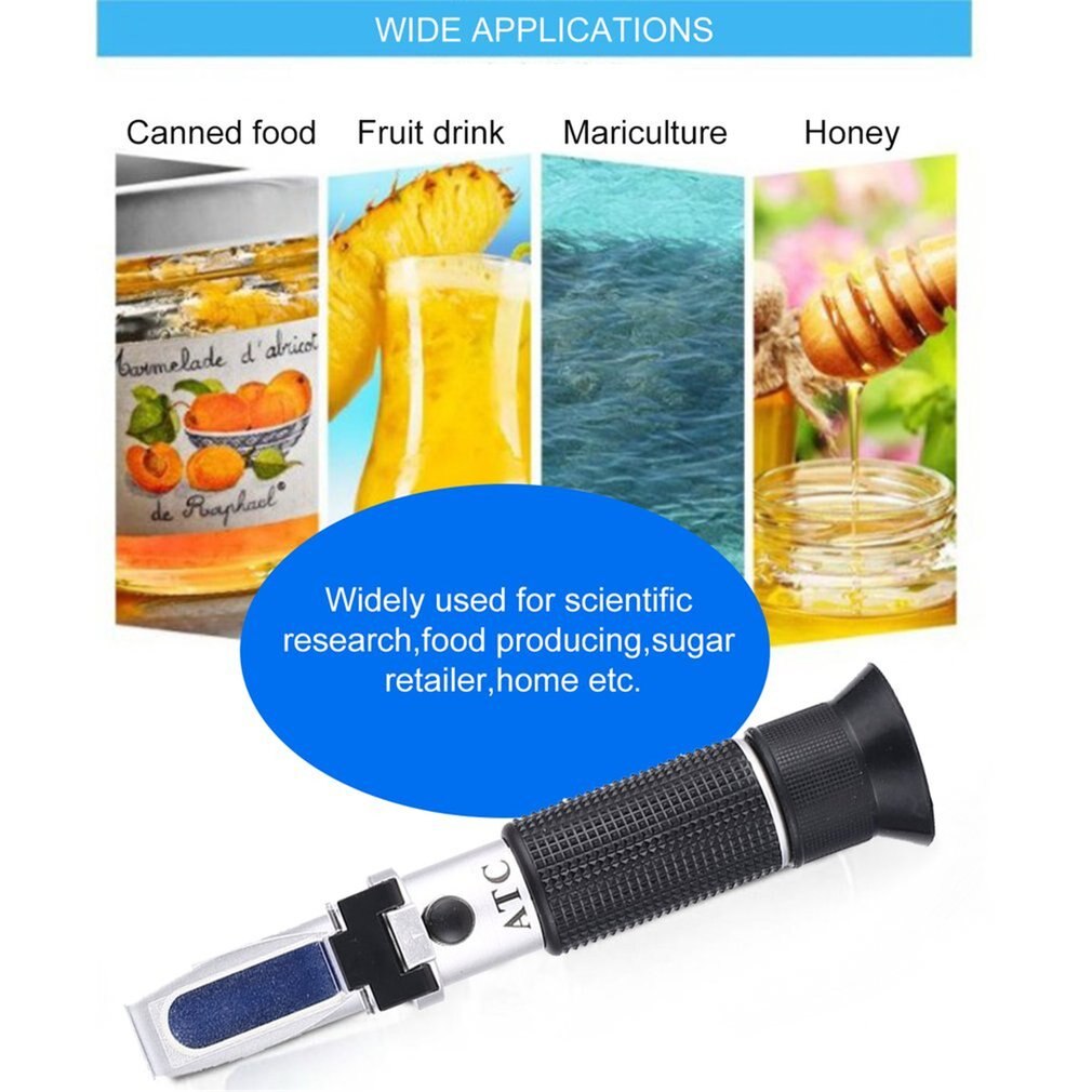 Brix Refractometer 0~32% RHB-32ATC Optical Sugar Food Beverages ATC Content RZ113 Meter Tool Test Handheld