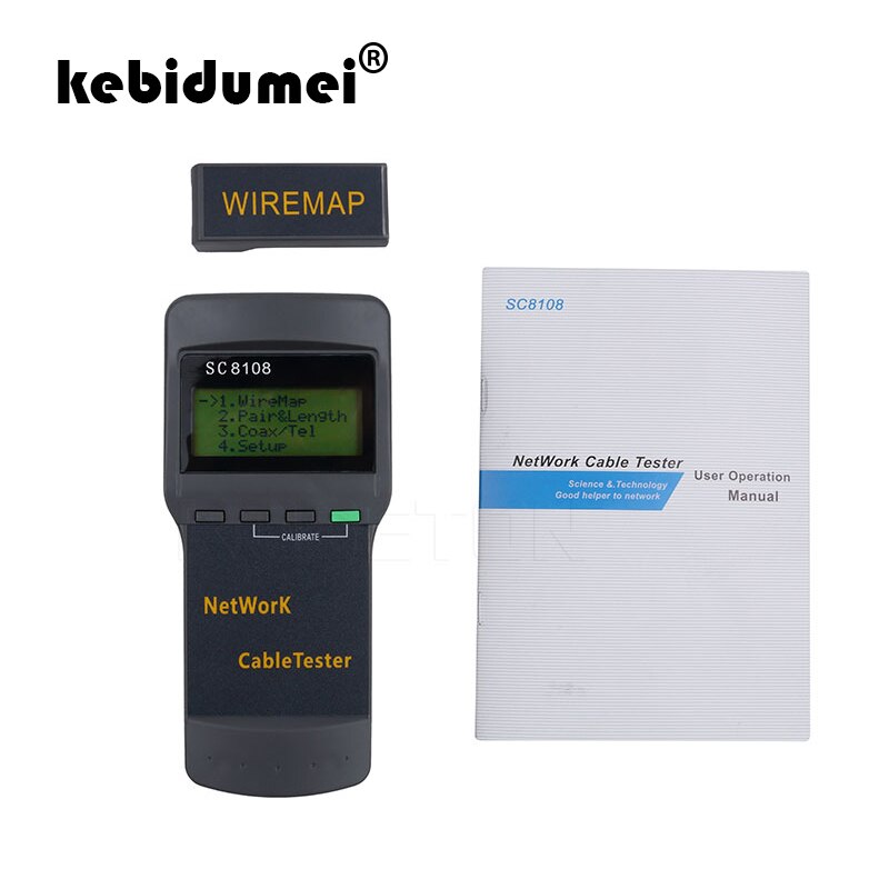 kebidumei SC8108 LCD Wireless Network Tester With LCD Display RJ45 Meter&amp;LAN Phone Cable Tester