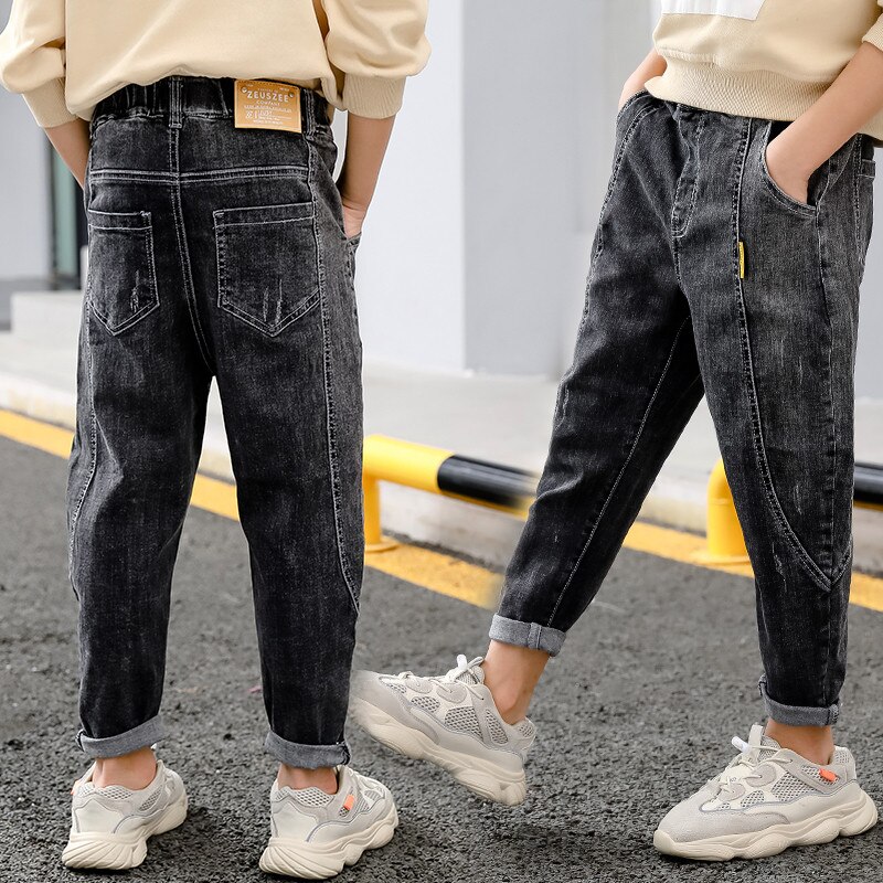 Drenge jeans denim bukser børn casual jeans cowboy lange bukser elastisk talje børn casual bukser drenge jeans bukser tøj