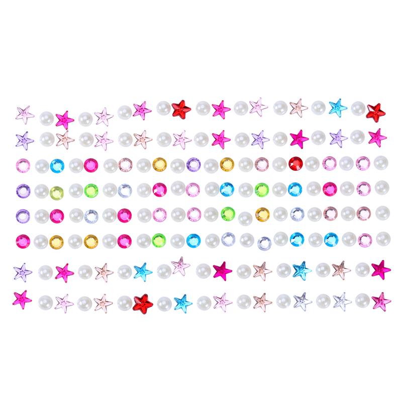 Zelfklevende Strass Sticker Bling Craft Juwelen Crystal Gem Stickers Ambachtelijke Speelgoed Diy Verjaardag Voor Kids (Water ): Pentagram