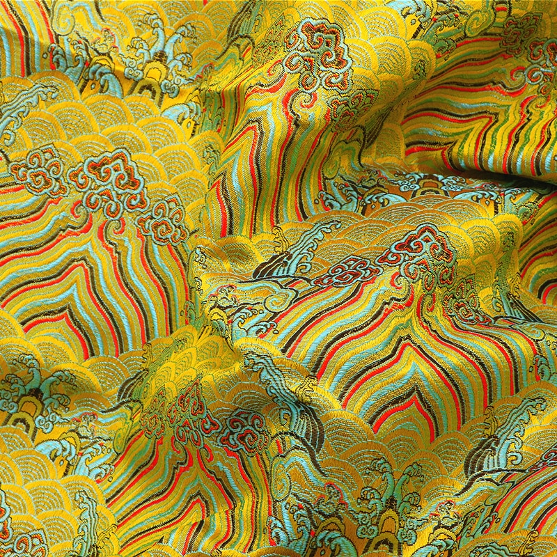Blossom stijl Brokaat satijn Stof Damast Jacquard Kleding Kostuum Bekleding Inrichting Gordijn Kleding Materiaal DOOR meter