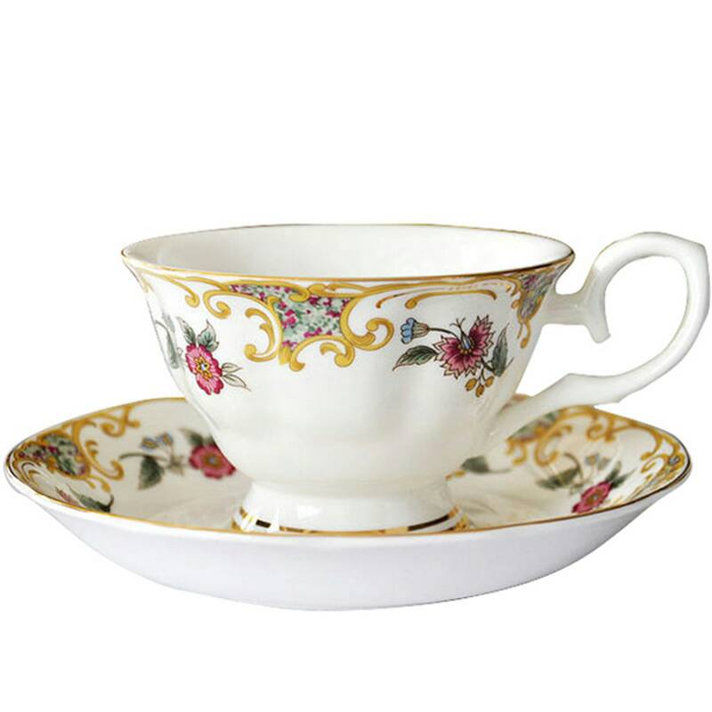 Bone china mok, Engels afternoon Tea Set Europese Rode Thee Cup, keramische koffie Set, Beschikbaar