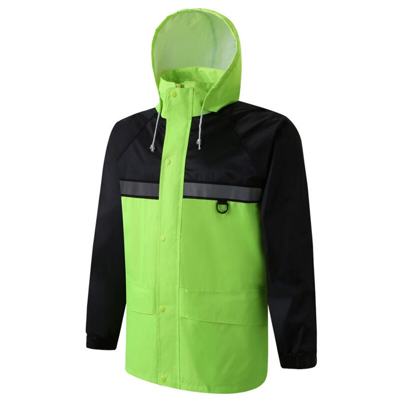 Hi Viz Vis Jacket Raincoat High Visibility Reflective Fluorescent Waterproof Workwear Outdoor Traffic Roadwork Construction
