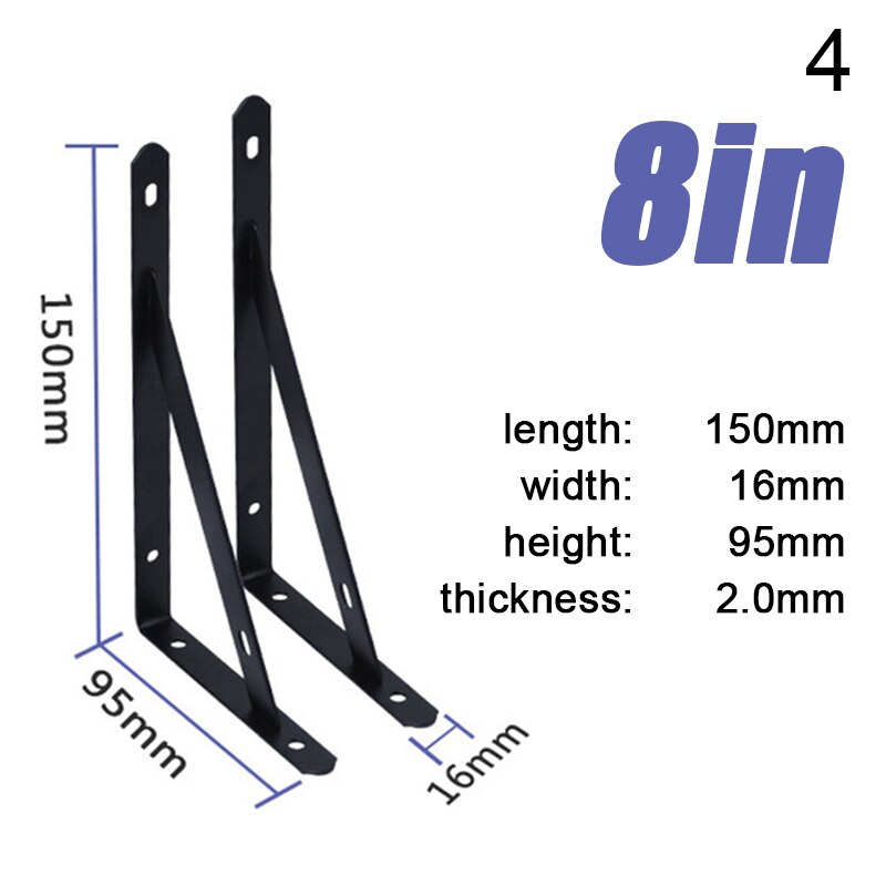 2Pcs Wandplank Beugels Heavy Duty Corner Brace Boekenkasten Woonkamer Kantoor Muur Gemonteerde Opbergrek Metalen Beugel: A4
