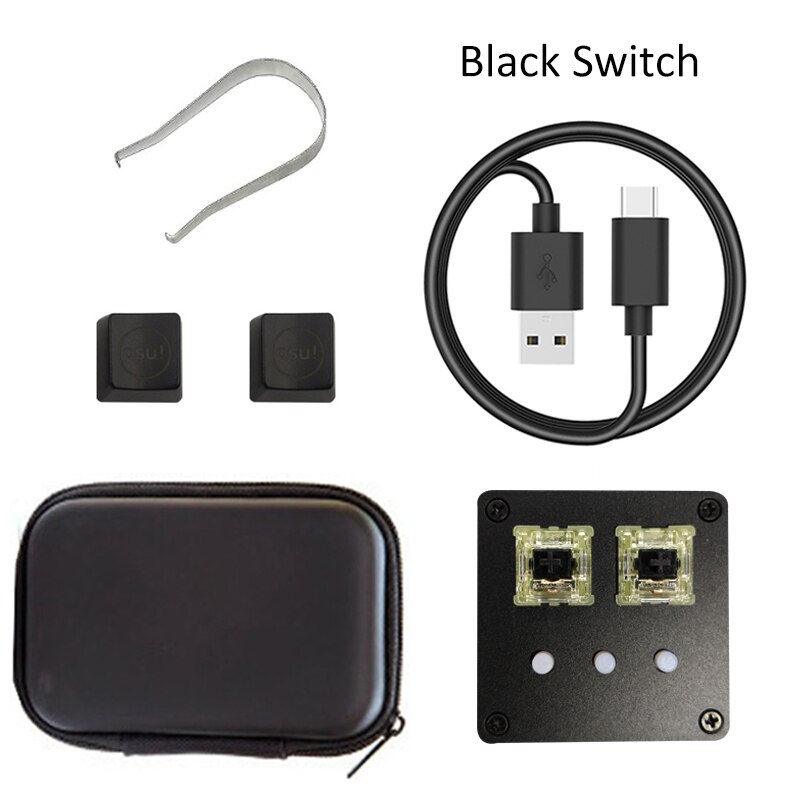 HFSECURITY DIY OSU! Keyboard V4 For Windows 5 Key Gaming Keyboard USB 2.0 RGB Cherry MX Mechanical Keyboard Swap keyboard: Black switch osu set