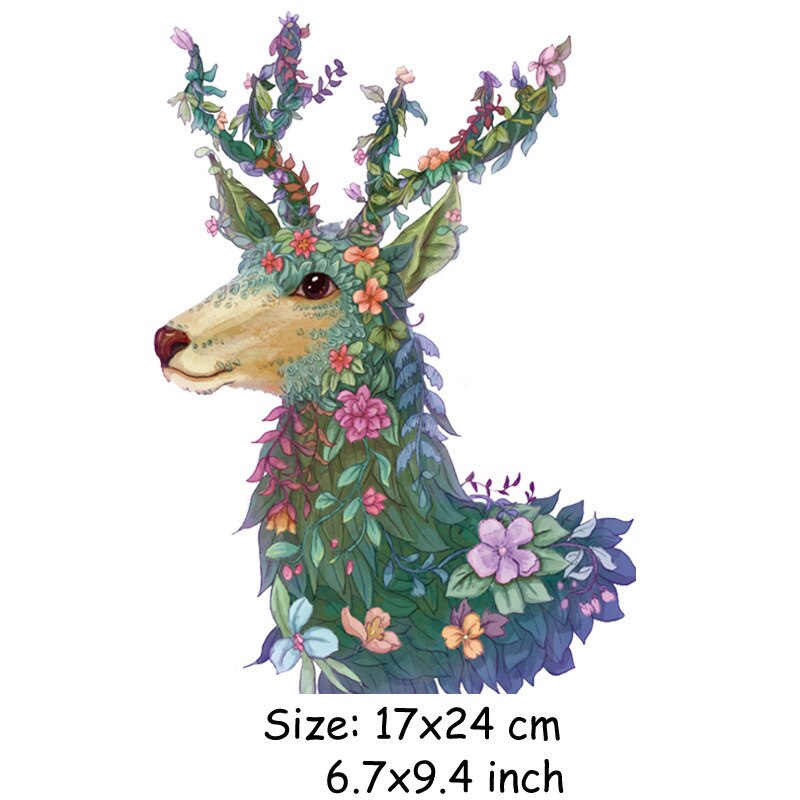Geometrische bloemen kat vlinder warmteoverdracht strijkapplicaties voor jeans t-shirt kleding doe-het-zelf knutsel stickertoepassingen 47151