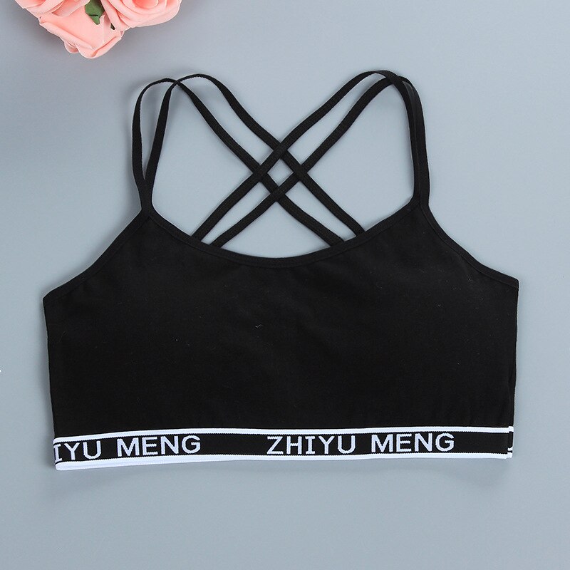 Young Girls Underwear Set Teenage Clothes Sport Training Bra Girls Bra and Panties Sets 8-16Y Sport Bra Set: gray