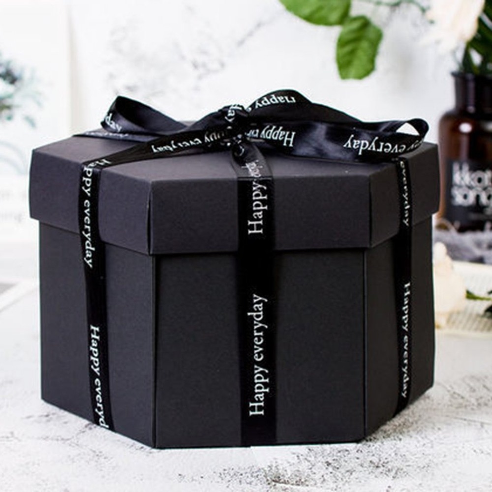 DIY Explosion Photo Album Handmade Hexagonal Explosion Box For Family Friends Scrapbook Festival Lovers