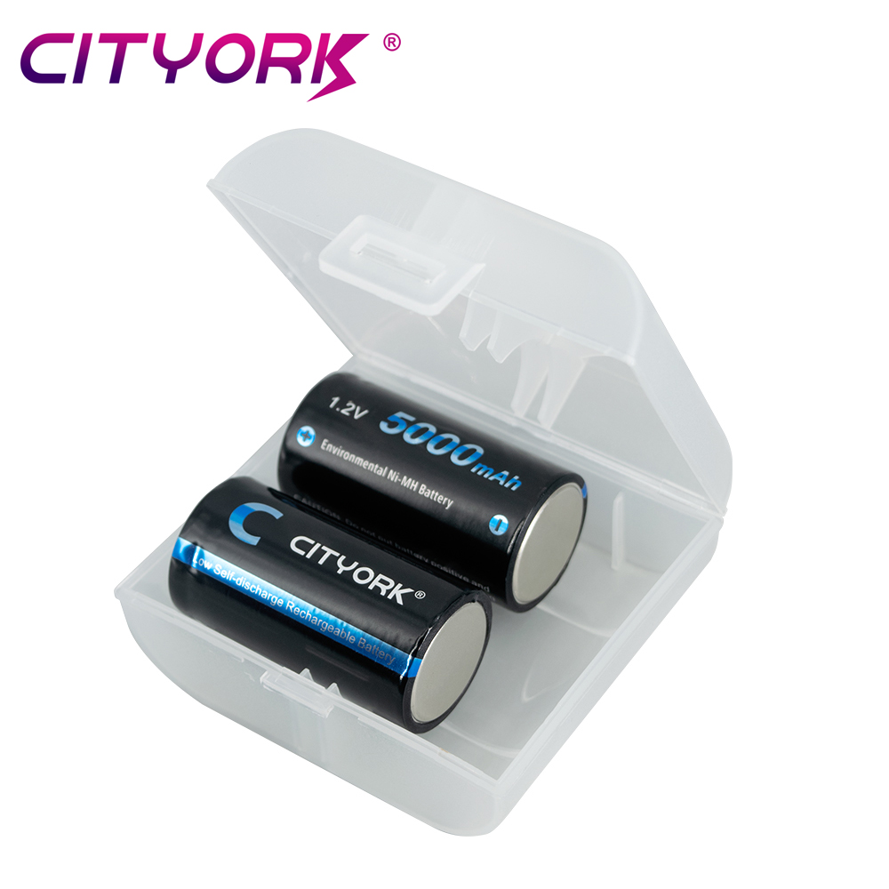 CITYORK 5000mAh C Size Rechargeable Battery 1.2V R14 LR14 NIMH C Battery Batteries With 9V 1.2V AA AAA C D NIMH Battery Charger