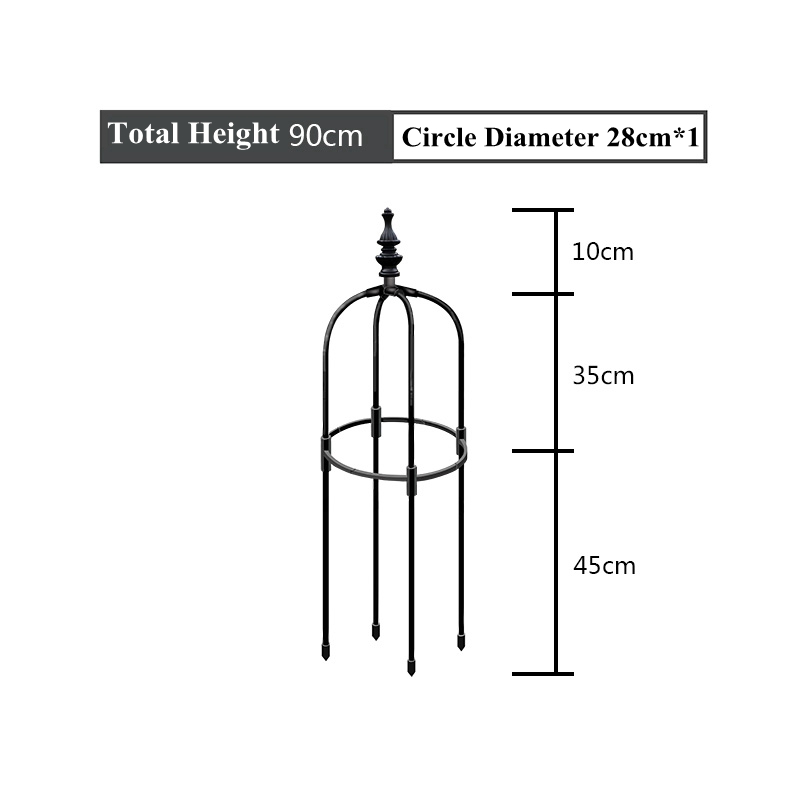 Metal Plant Climbing Frame, Outdoor Flower Stand, Trellis DIY, Tomato Vegetable Vines Plants Potted Support, Home Garden Decor: 4XL / grey