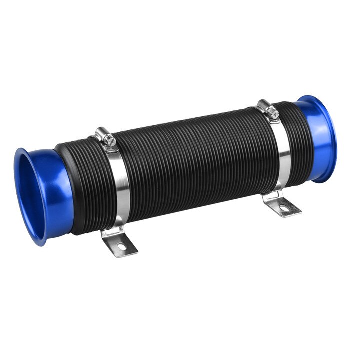 Universal 76mm 3in flexibelt luftintagsrör slang rör kanal expanderbart kallluftintagssats  dp003: Blå
