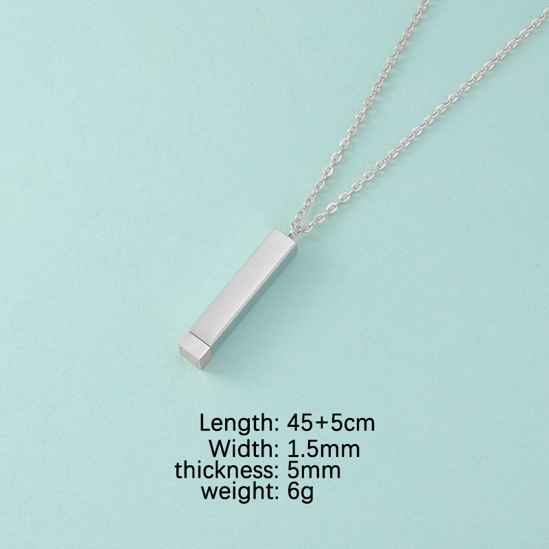 Fnixtar, 10 Uds., dijes colgantes ocultos, barra de cubo cuadrada de acero inoxidable pulido con espejo para collar DIY, joyería para amantes de amigos: Color amarillo dorado claro