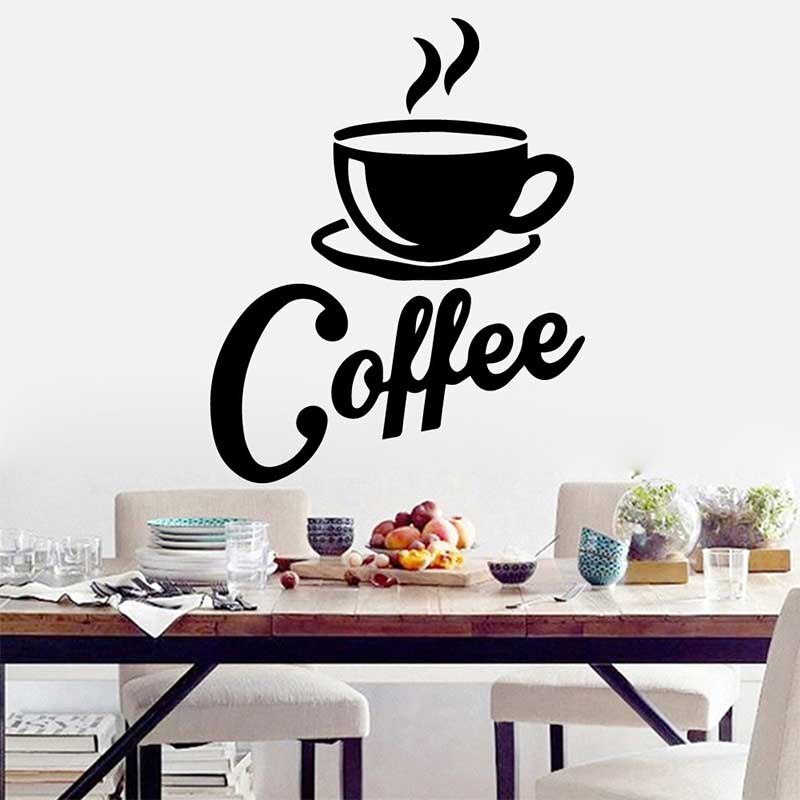 Tapeter vinyl klistermärken kök väggmålning kaffe 1 st stor dekor tapet affisch vägg klistermärke hus dekoration kök: 6