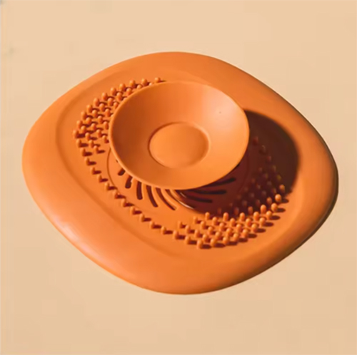Silikon Waschbecken Abfluss Sieb Dusche Filter Abfluss Abdeckung Stopper Waschbecken Sieb Ablauf Boden Ablauf Haar Catcher Badezimmer Zubehör: Rot
