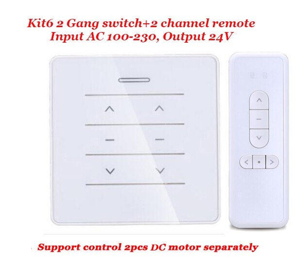 2 Gang Muur Schakelaar Ac Input Venster Motor Controler Transformator Converter 433Mhz Remote Individuele Controle Voor Ac Dc motor: Kit6
