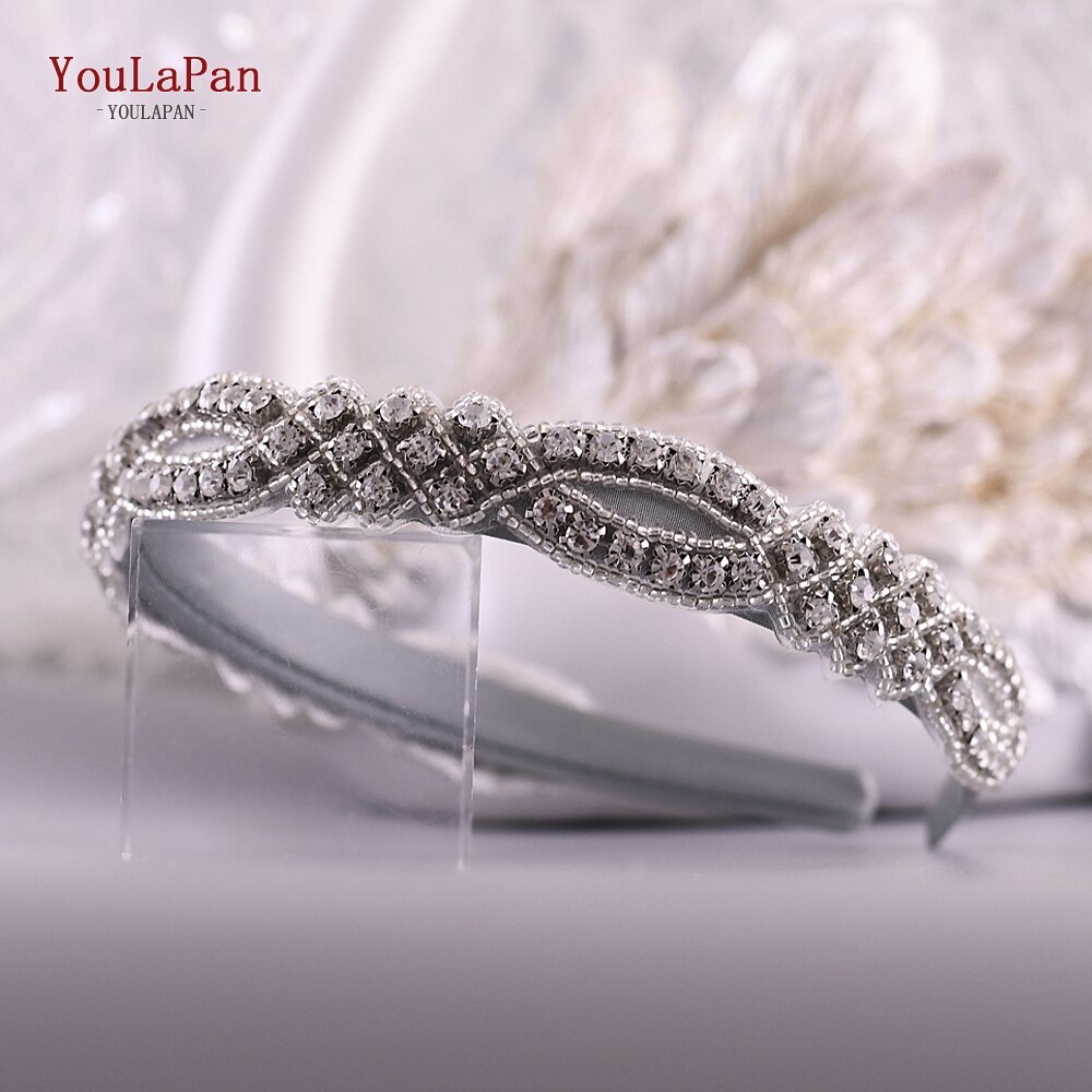 Youlapan  s332- fg luxe glinsterende strass hoofdband bruids haarband dames haaraccessoires barokke haarband