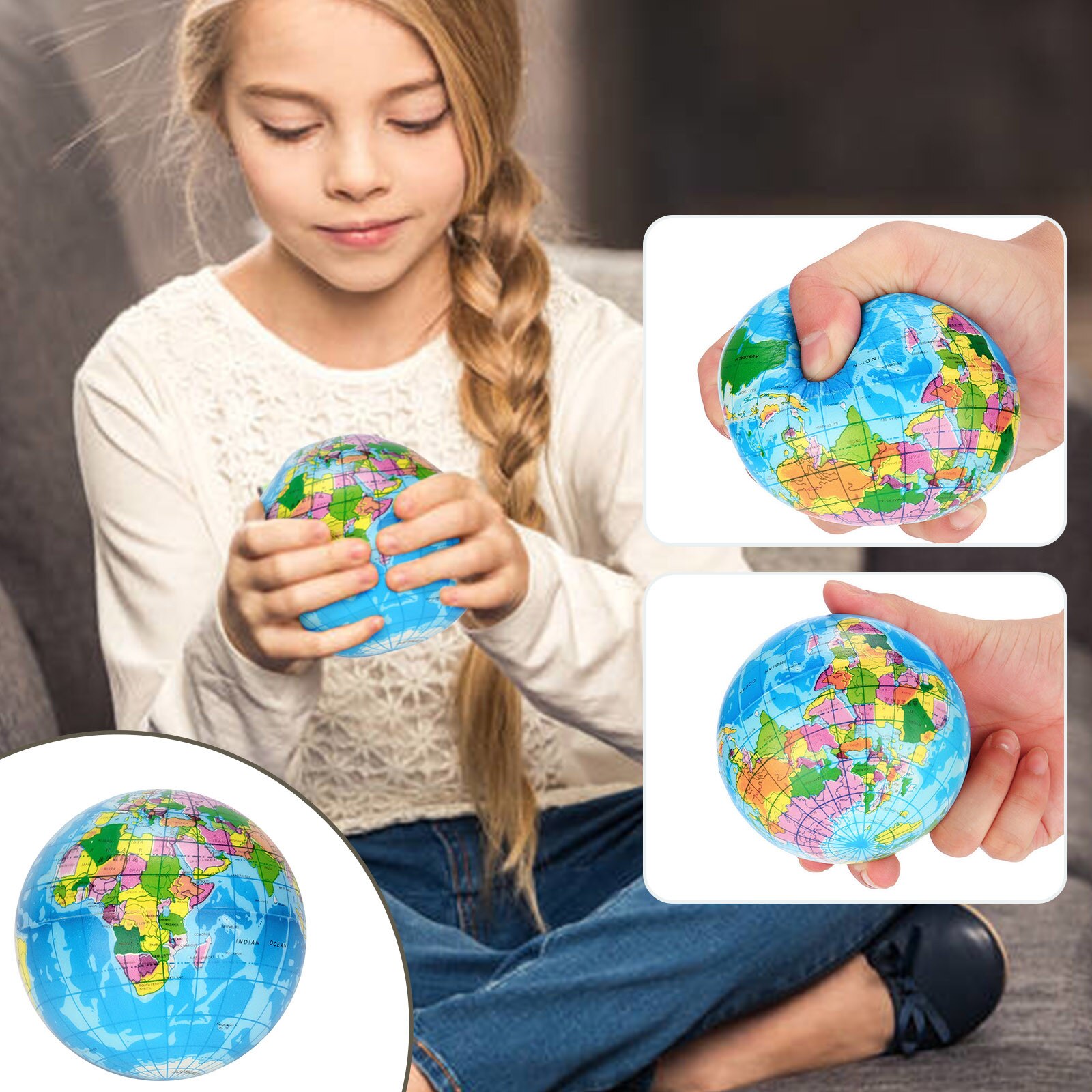 Erde Print Dekompression spielzeug Schäumen Puzzle Freizeit Dekompression kinder Spielzeug Squeeze Spielzeug Erwachsene spielzeug brinquedos infantil