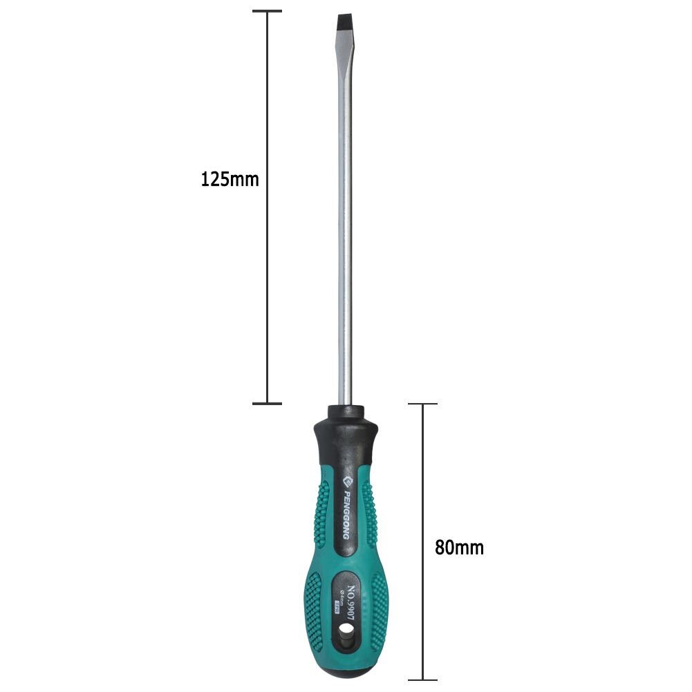 1PC Insulated PP Handle Hand Screwdriver Screw Driver Electrician's Repair Tool Multi Tool Hand Tools ferramenta: 125mm Straight