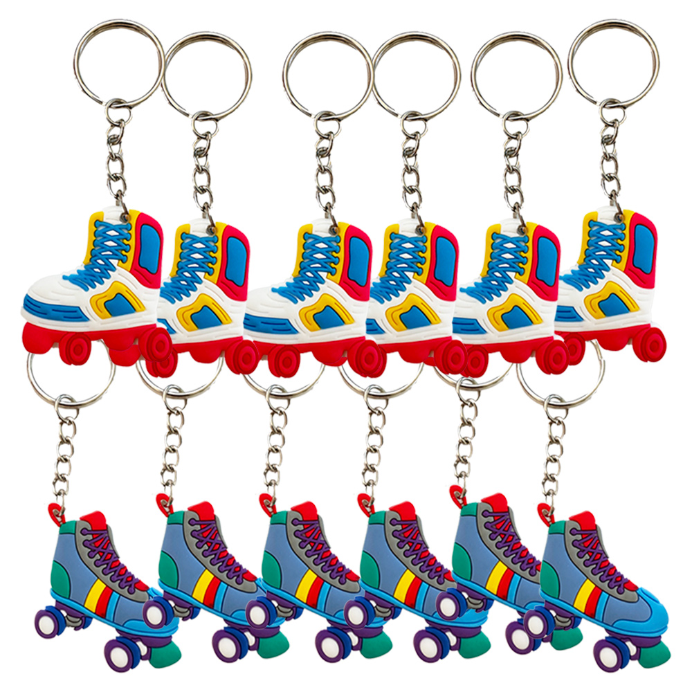 12Pcs Music Party Favors Silicone Music Keychain Musical Note Keychain Roll Themed Keychains 80s 90s Music Themed Party Supplies: Fluorescence Yellow