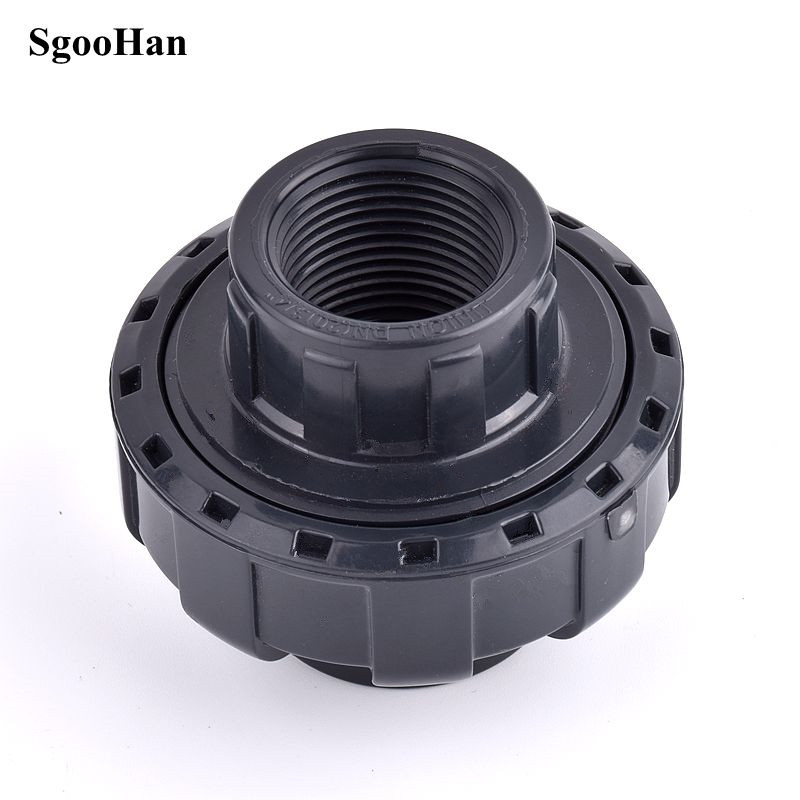 1pc I.D 20-63mm UPVC Pipe Single Female Thread Union Direct Plastic Water Supply Pipe Connector Garden Irrigation Fitings