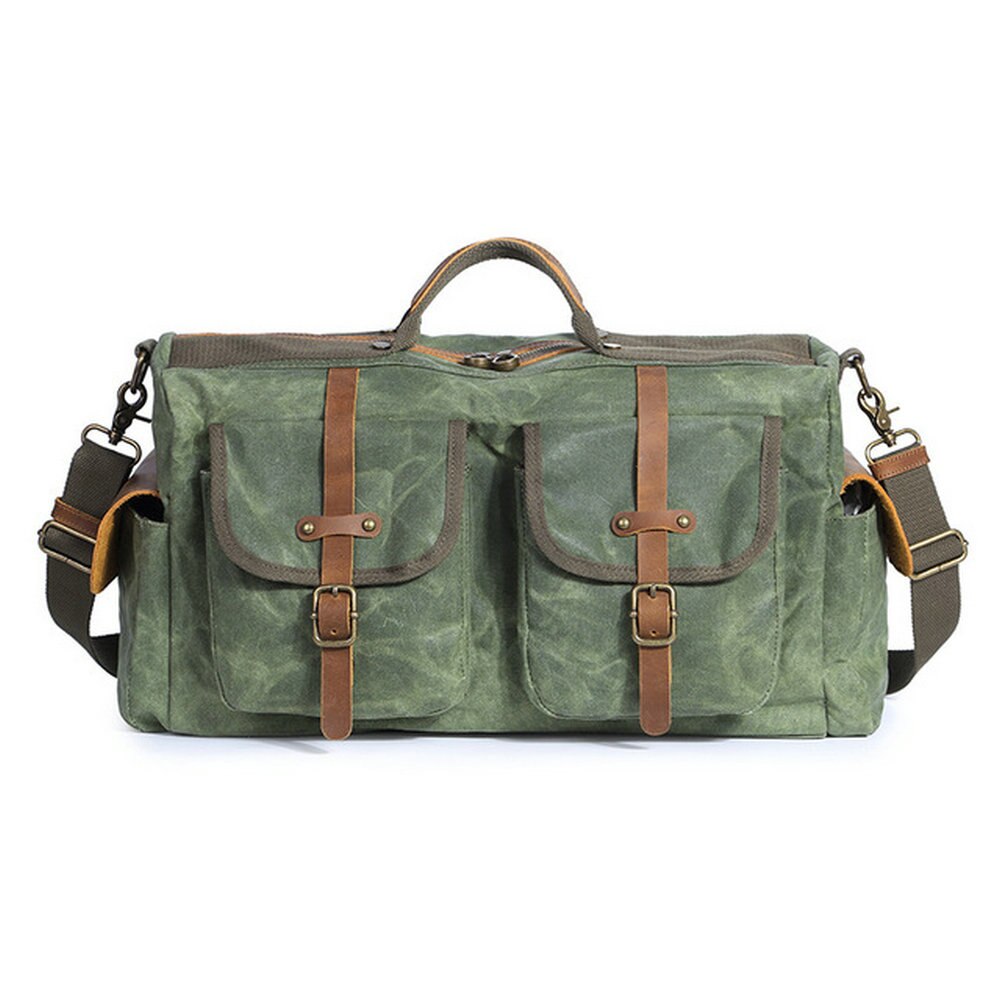 Mannen Tas Reistas Mannen Outdoor Grote Capaciteit Waterdichte Batik Canvas Tas Draagbare Messenger Bagage Tas B46-41: green