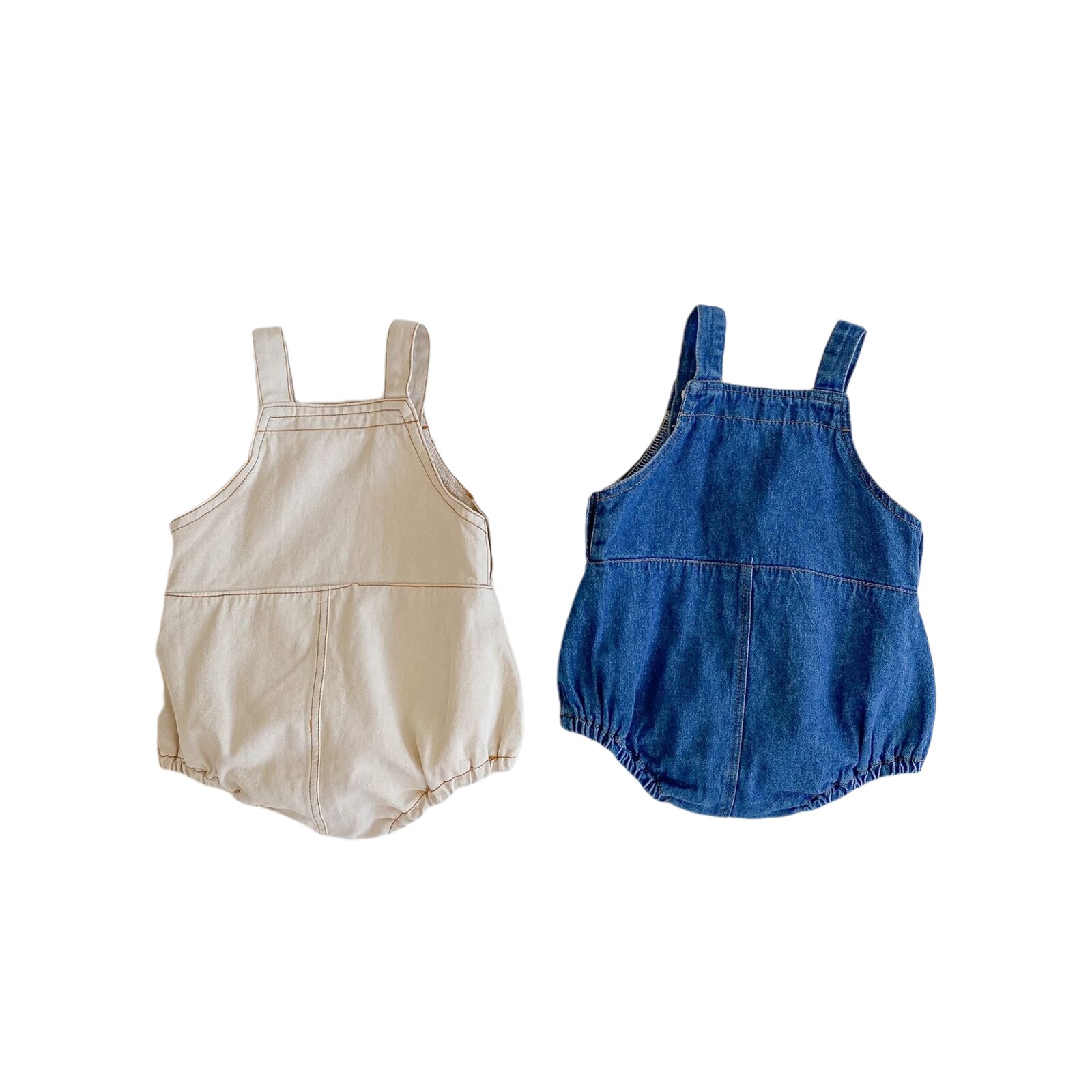 Peuter Baby Jongens Meisjes Denim Romper Baby Solid Casual Speelpakje Mouwloze Met Pocket Pasgeboren Kinderen Zomer Jumpsuit Clothings