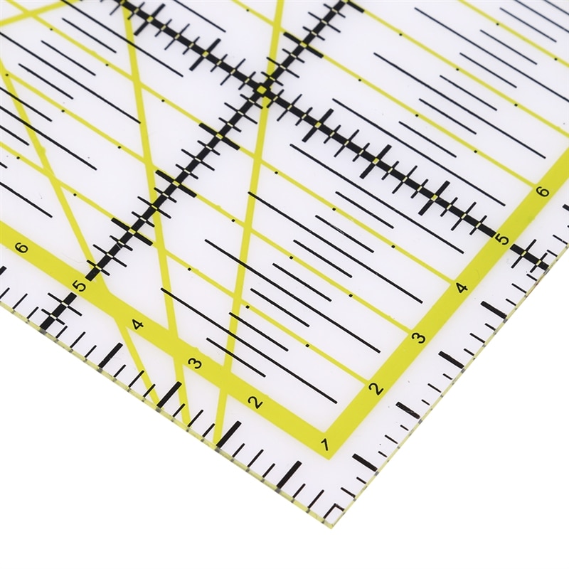 DIY Sewing Patchwork Tool Square Patchwork Ruler Sewing Ruler Clothing Cutting Anti-Skid Function Ruler Sewing Tool