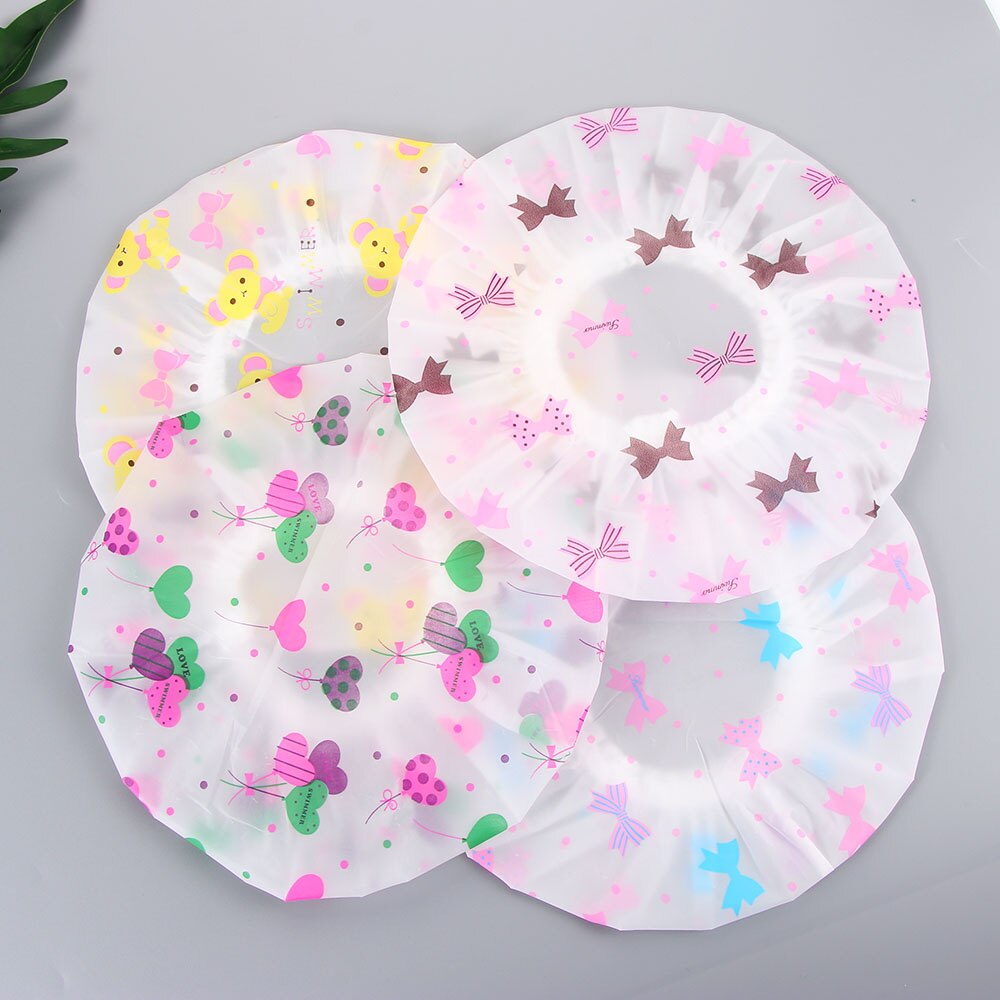 Gorro de ducha impermeable para Spa, gorro de baño elástico grueso, cubierta de pelo para salón de belleza, producto de peluquería reutilizable, , 1 ud.