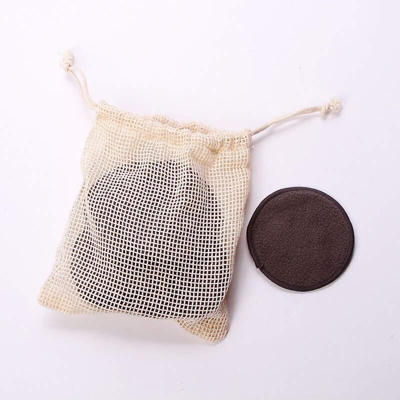 16 pièces/ensemble maquillage coton tampon réutilisable bambou Fiber lavable rondes tampons pour visage yeux beauté maquillage outil Portable