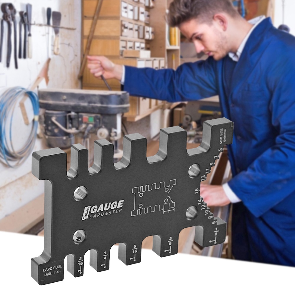 Tenon Caliper Metric and Imperial Scale Card Gauge Bakelite Scale Card Gauge Woodworking Router Saw Table Machine Measuring Tool