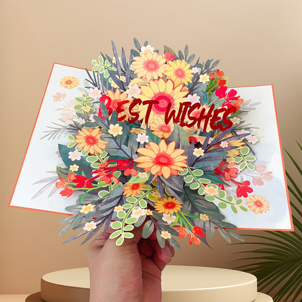Tarjeta emergente con forma de mariposa en 3D, tarjeta de felicitación con los mejores deseos, para el día de la madre: Azul marino