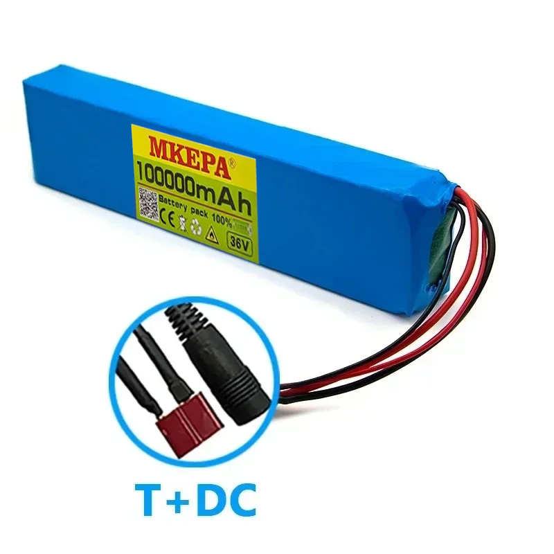 100+  km rækkevidde 36v litiumbatteripakker til elcykler og scootere・18650 celler・med bms, nemme lange ture: Beige