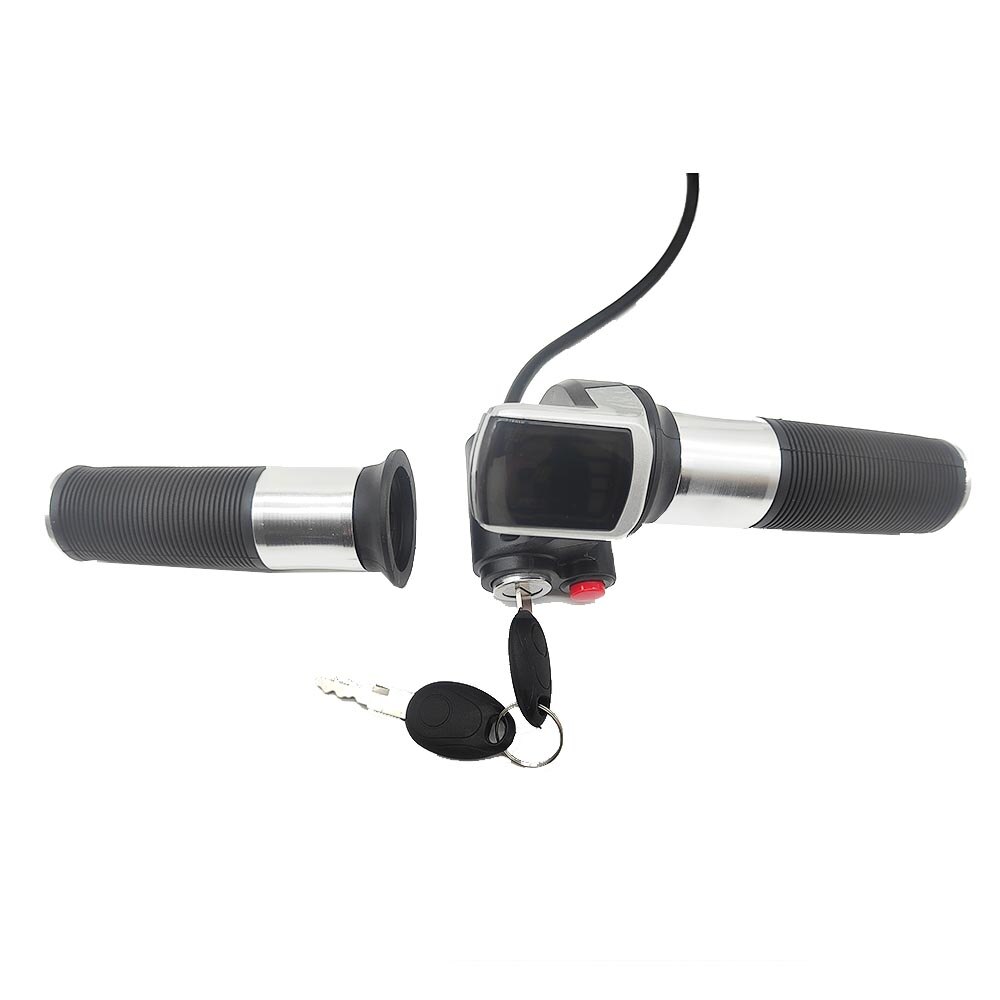 36V 48V Elektrische Fiets/Scooter/Motorfiets/Ebike Speed Gas Handvat/Gashendel/Gaspedaal Twist grip Zilver Kleur Cruise Functie