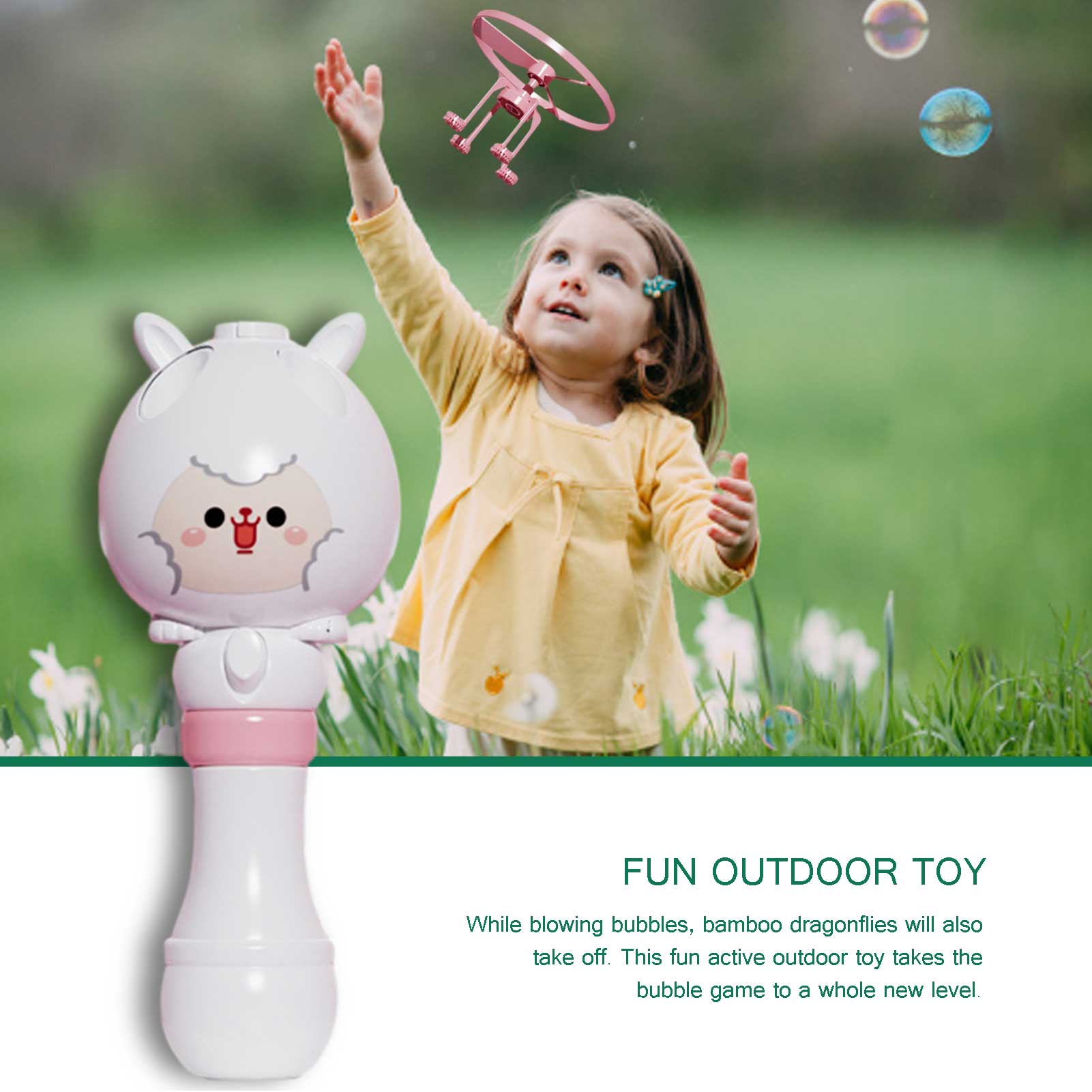Kinderen Speelgoed Bubble Machine Bamboe Libel Leuke Outdoor Bubble Blower Bubble Pomperos Outdoor Speelgoed Voor Kinderen Gratis