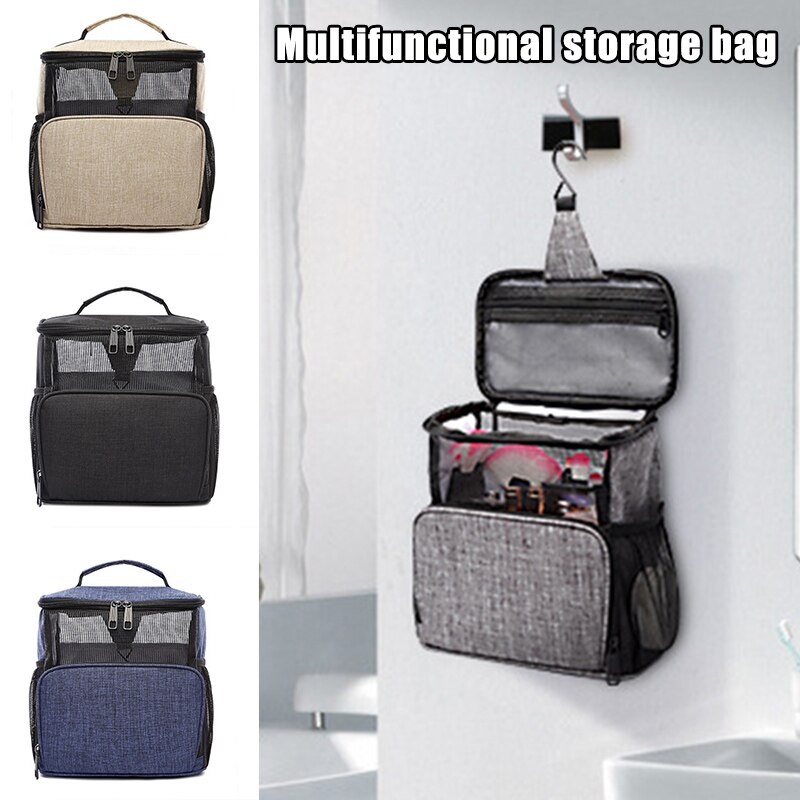 Toiletry Bag Shower Tote Bag Hanging Style Water Resistant Travel Organizer for Makeup with Hook d88