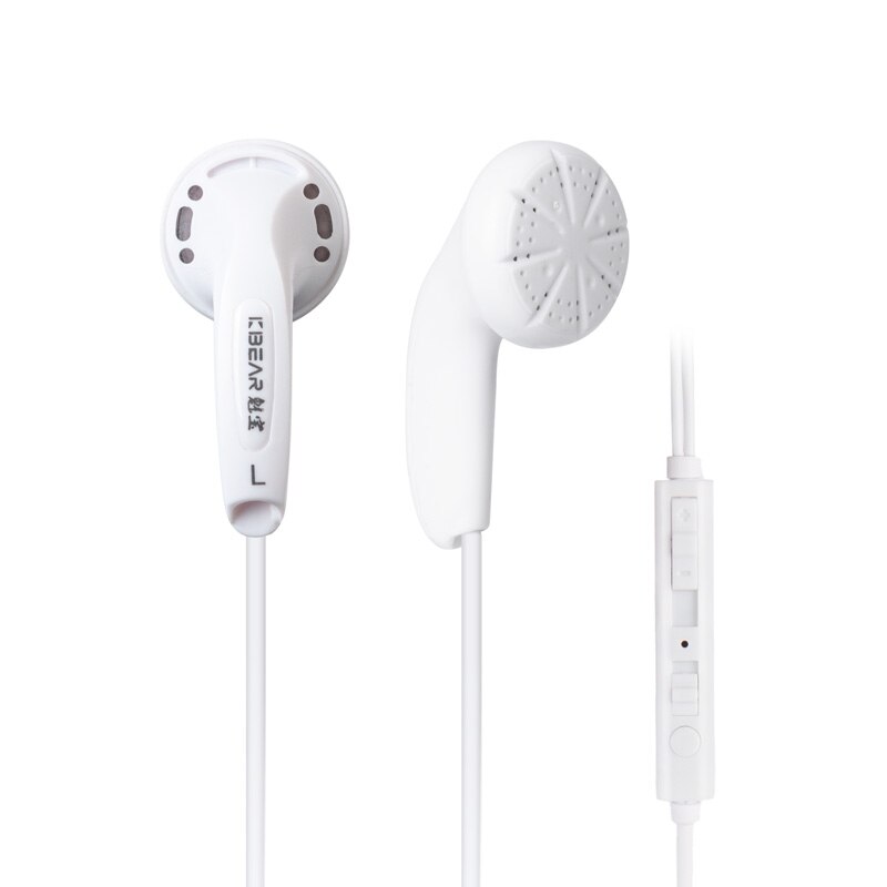 KBEAR-auricular Stellar con controlador dinámico, 15,4mm, japonés, PPS, auricular de graves música de DJ: White with mic