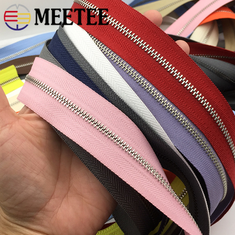 1 meter milieuvriendelijke 3#  metalen ritsen zonder schuif voor kleding portemonnee tas rits reparatiesets rugzak doe-het-zelf naai accessoires