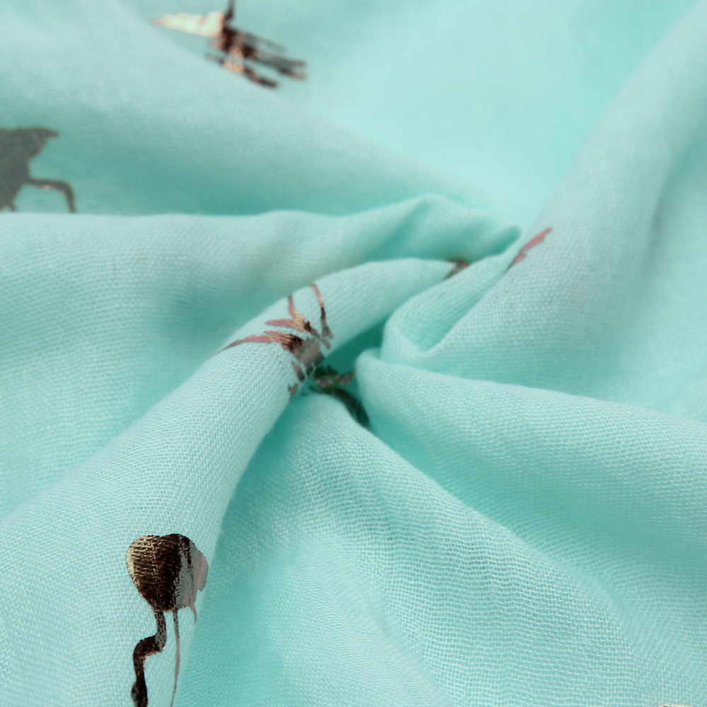 Foxmother Mode Glanzende Roze Mint Bronzing Folie Goud Flamingo Swan Ring Sjaal Snood Foulard Sjaal Vrouwen