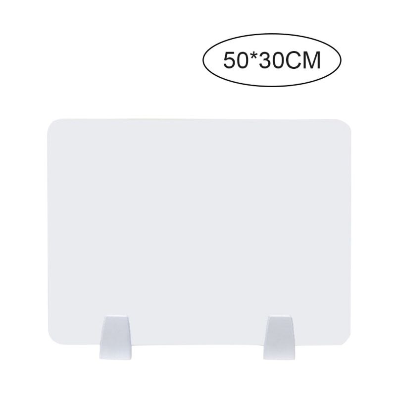 Sneeze Guard Shield Clear Perfection Reception Side Counter Transparent Height Protection Screen Sneeze Guard: White
